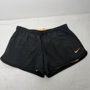 Nike DriFit Athletic Shorts Women's Size Large Gray And Orange Activewear Sporty